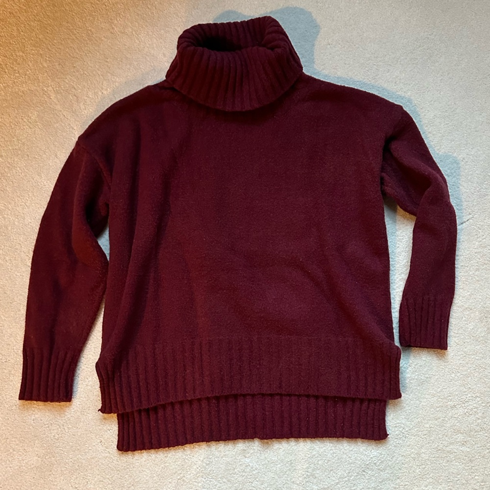 Maroon cowl neck sweater